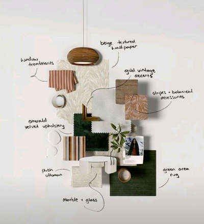 mood board design for floor plan