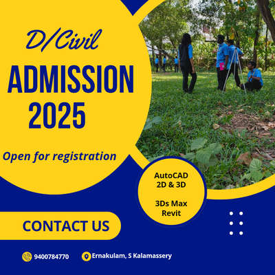 Qualification 10 th pass✨No age limit 

COURSE BENEFITS👇

* Scholarship for Girls
*Job Assurance (pvt. Companies & abroad)
*Civil oriented Psc coaching
* Add on course AutoCAD 3 D, 3Dsmax, & Revit

HOSTEL FACILITY AVAILABLE