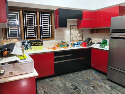 Mr Babu
Modular kitchen
material :- PVC foam board Red and Black combination