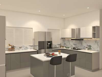 #ModularKitchen #trendig #InteriorDesigner #KitchenInterior #interiordesignkerala #islandkitchen