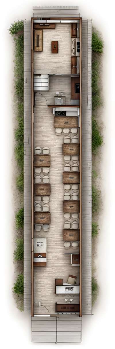 Restaurant Floor layout Plan 2D