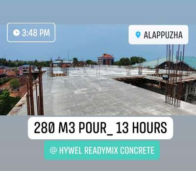 #commercial_building #constructionsite #infrastructureproject 
Our largest monolithic slab casting till date. 280m3 in 13 hours continuous.