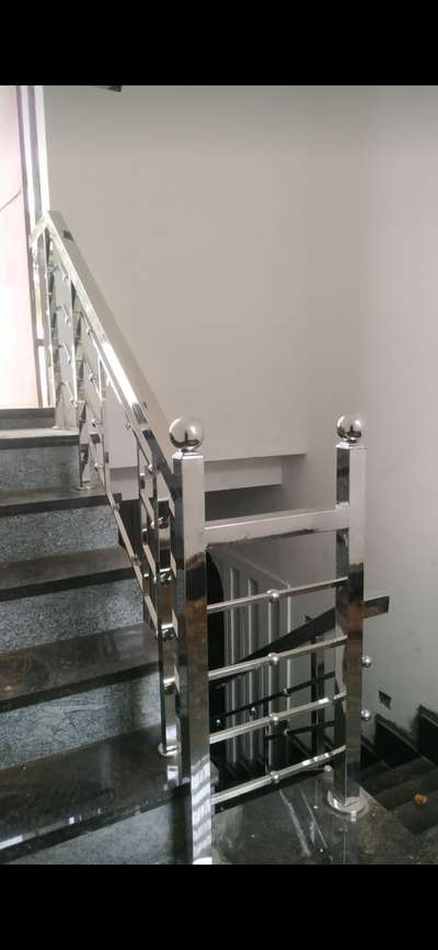 stair steel work with square