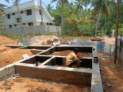 Castle Builders and Architects
8289844170
Damp proof treatment in PlinthBeam for 1553 sqft area Contemporary House (Full work with Redbricks)
 #ContemporaryHouse  #Thiruvananthapuram  #redbrick  #ModularKitchen