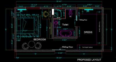 Master Bedroom  Proposed Layout......