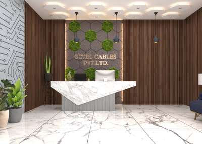 OCTEL CABLES PVT LTD.
RECEPTION AREA 
#InteriorDesigner #receptiondesign #livingareadesign #FalseCeiling