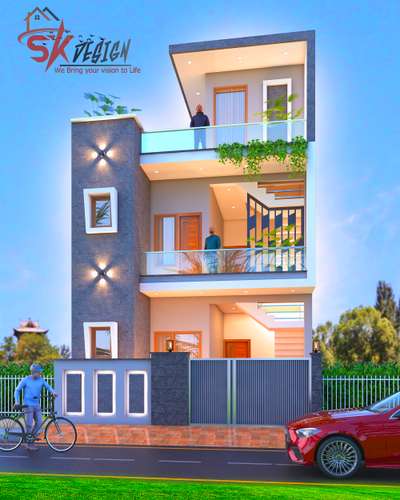 32x55 feet beautiful home design 🥰😍 
#FloorPlans #floorplan #skdesign666 #homedesign #nakshadesign #kolopost #koloapp #trendingdesign #viral #Delhihome #frontElevation
