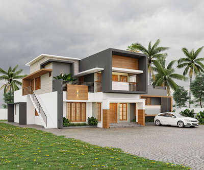 3d design at trivandrum 3000sqft 4bhk #4BHKPlans  #trivandram