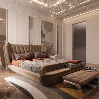 Modern classical bedroom 
Classical touch 
 #BedroomDesigns