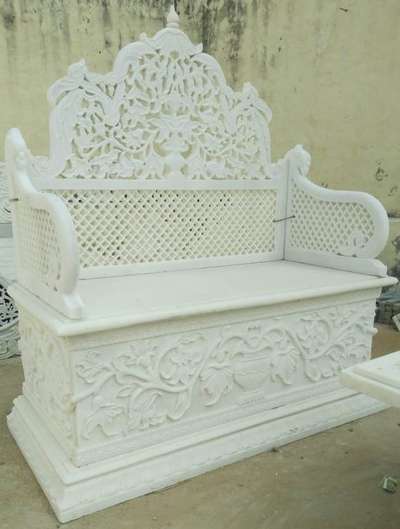 #
 #Pure W hite Marble Sinhasan