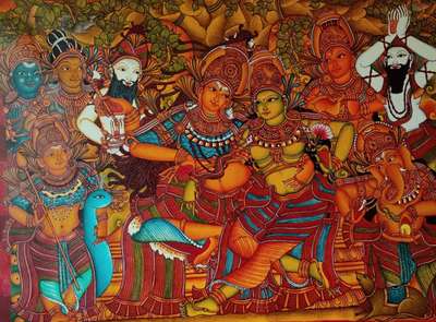 ശിവകുടുംബം.. # padmalochanamurals #harishankar #murals