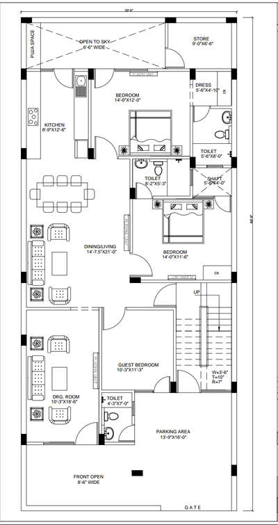 perfect layout of ground floor