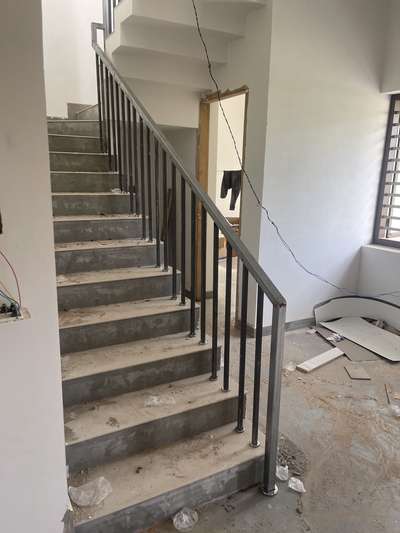 3/4 + 1.5 Square tube Work #StaircaseDecors  #StaircaseDesigns