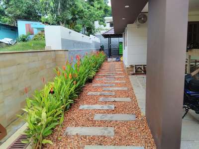 pathway stone &pebbil work