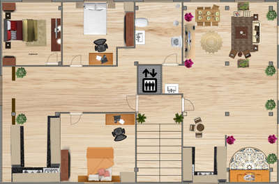#complete isolate view of 2d furniture plan.