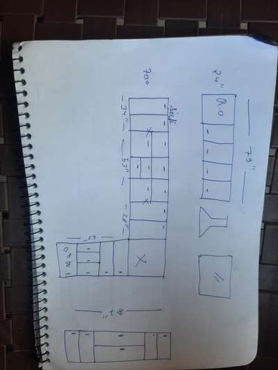 Modular kitchen with plan and 3D design, Indore