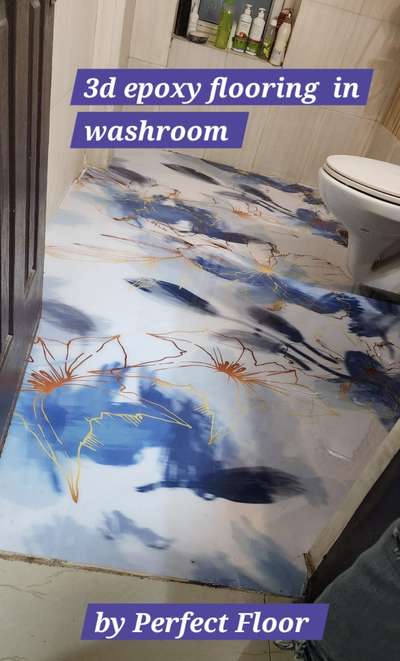 3d epoxy flooring work done in indrapuram 
finest way to Renovation your washroom 
 #perfectfloor  #3dflooring  #cusomizedflooring