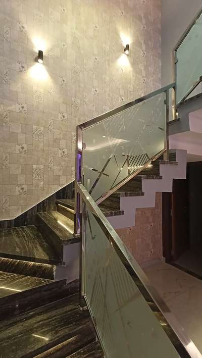 glamour steel glass railing