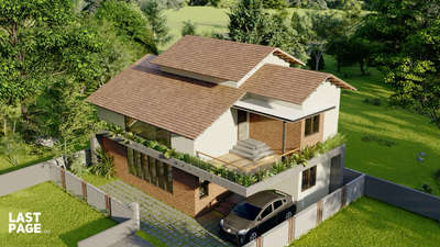 Tropical Sloping roof Small House  | 1200sqft | www.lastpage.co