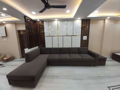 #LivingRoomSofa #wallpenling #woodenwork  #ssprofile #FlooringTiles #VboardPartition