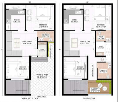 22' X 44' floor plan.
.
#40x60floorplan #FlooringServices #FloorPlans #SingleFloorHouse