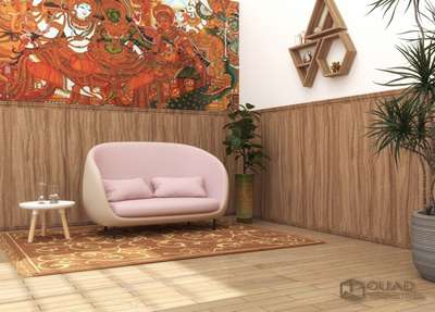 Lounge 
 #lounge  #keralatraditional  #muralwall  #wainscoat  #walltexture  #designer  #living room  #vasthu