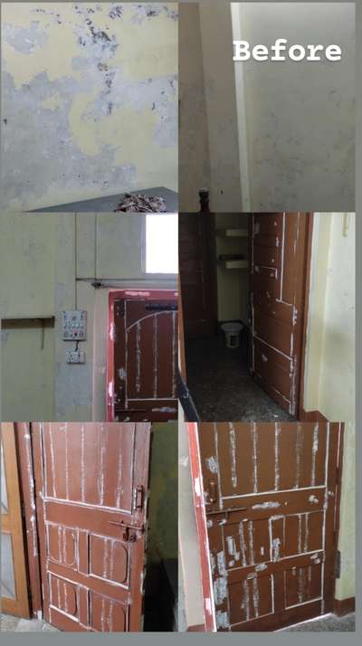 renovation work... 
chipping+screb
repair plaster+putty
2 coat putty full area
ghisai
2 coat paint
 #HouseRenovation