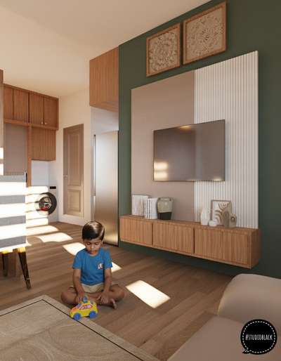 "Interior for Living cum Dining area of Studio Apartment project @ Edappally by team Studio Black" #LivingRoomInspiration #Architectural&Interior #interiorarchitecture #studioapartment #studioapartmentdesign #LivingRoomSofa #LivingroomDesigns #LivingRoomTV #tvunits
