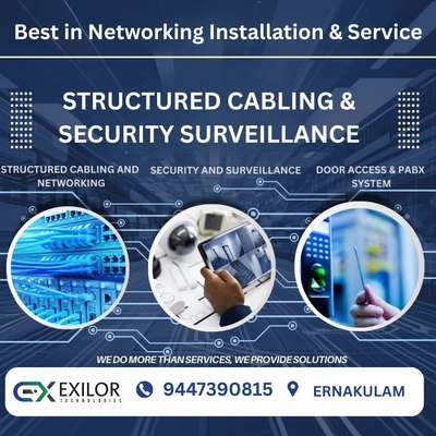 “Smart networks Smarter security, Connecting your world Securing your future.”
#StructuredCabling#NetworkSecuritySolutions#homeautomationsystem#ernakulam