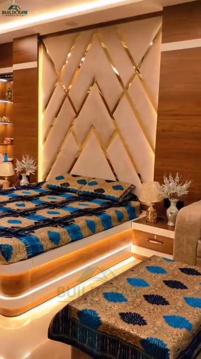 Beautiful Master Bedroom Interiors - Build Craft Associates ##masterbedroominteriors #InteriorDesigners