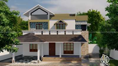 renovation 3d work 
slop roofed house
ambalappuzha  
 #3d  #ExteriorDesign 
 #HouseRenovation