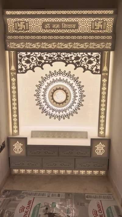 om Mandir  #InteriorDesigner  #mandir  #KitchenIdeas  #KitchenCabinet  #corian3dface  #corianmandir  #coriansheet  #coriancolors  #solidsurface