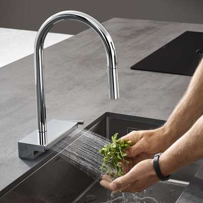 Hansgrohe യുടെ Aquno Select M81 എന്ന ഈ മോഡലിനു 115000 രൂപയാണ് കേരളത്തിൽ വില

interior works with premium quality
+91 9496361476

#premiumkitchen
 #hansgrohe
#ModularKitchen