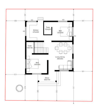 #750 sqft plan