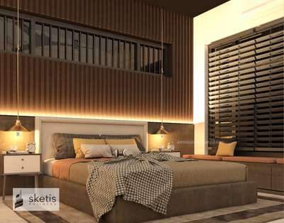 Brown Bed room....
#edappal #kerala
 #HouseDesigns #BedroomDecor #MasterBedroom #veed #koloapp #Architect #architecturedesigns #InteriorDesigner  #Architectural&Interior  #LUXURY_BED