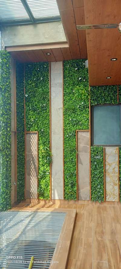balcony green wall