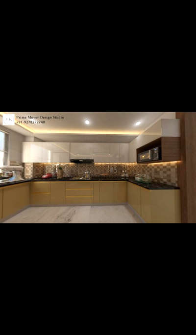 #PM studio # Modular kitchen....designed according to space and serve more storage with alluring colour combination  coz your home reflects you.