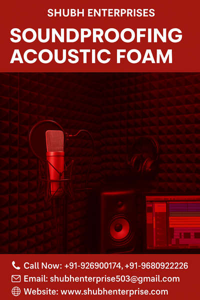 🔇 Acoustic Insulation Material in Jaipur – Shubh Enterprises

Are you looking for effective noise control solutions in Jaipur? Whether it's for a home theater, music studio, or corporate office, Shubh Enterprises offers premium acoustic insulation materials to make your space quieter, more comfortable, and professional.
Why Acoustic Insulation Matters?

In today’s busy and noisy world, acoustic insulation is essential. It reduces echoes, absorbs unwanted sounds, and enhances the overall sound quality of any space. Whether you're designing a recording studio, a home theater, or trying to reduce noise in your office, choosing the right soundproofing panels is critical.
Shubh Enterprises – Your Trusted Supplier of Acoustic Foam in Jaipur

Shubh Enterprises is a leading studio insulation supplier in Jaipur, providing high-performance acoustic foam panels designed to absorb and dampen sound waves. We offer:

✅ High-quality soundproofing panels Jaipur
✅ Custom-cut acoustic foam Jaipur for d