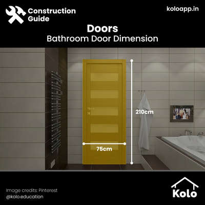 Gone are the days of old rickety and tiny bathroom doors so take a look at the average size of a modern bathroom room to have an idea while building your new home.


Hit save on our posts to refer to later.


Learn tips, tricks and details on Home construction with Kolo Education🙂


If our content has helped you, do tell us how in the comments ⤵️

Follow us on @koloeducation