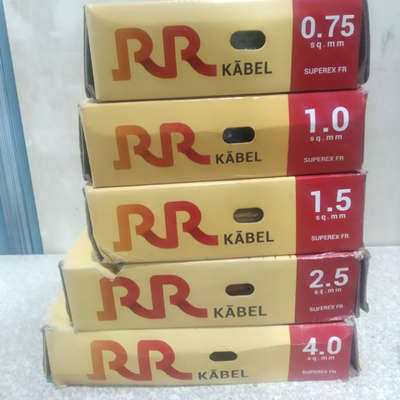 RR Kabel Wiring 
0.75 MM
1.0MM
1.5MM
2.5MM
4.0MM Available in Wholesale on our store. call (8875000533) for bulk Quantity. #Electrician #electricalengineer #rrcables 
#rrwires #lightwala  #wiring #wire #wireing  #lightyourlife #BhatiajiLightWale
#Bhatiatradingest #BTERaj
#BTE