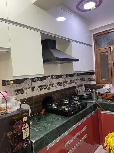 This kitchen is existing civil kitchen.
without braking counter, And finish is laminate high gloss. if require of modular kitchen & wardrobe design or consultation- contact on this No-8527946074