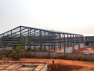 #Pre engineered building erection going on @ agamaly