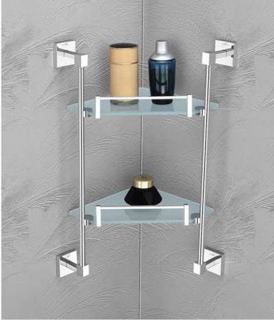 DOUBLE GLASS SHELF  #BathroomDesigns  #bathroomdesign  #BathroomIdeas  #BathroomStorage