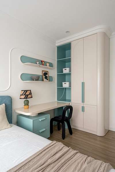 study with wardrobe design.....
 #studytable  #WardrobeDesigns  #openabledoors