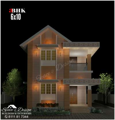 # 3BHK 6x10 Elevation