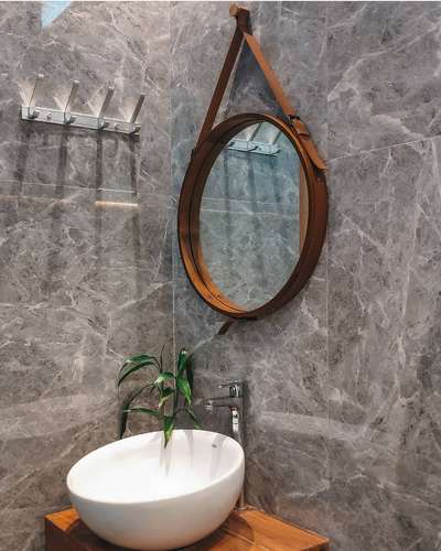 wash area design 
.
#washbasen #washcounter #GlassMirror #wall_mirror_design