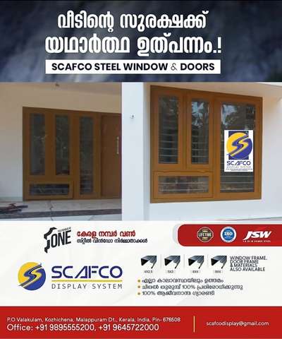 Scafco Steel Doors and Windows manufacturing company 9895555200