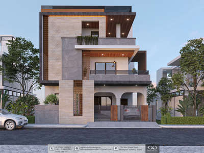 On going residence  project in Vaishali Nagar, #Residencedesign  #ContemporaryHouse   #ElevationDesign  #villa_design  #ProposedResidenceDesign