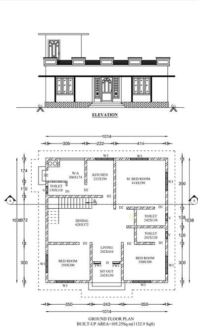 #1150sqfthouse
#ElevationHome  #2DPlans