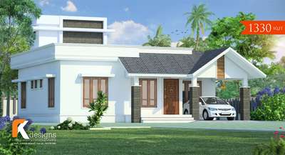 1330 sqft ൽ രൂപകൽപ്പന ചെയ്ത വീട്